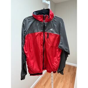 Vintage EMS Eastern Mountain Sports Nylon Windbreaker Jacket Mens Red Gray Large